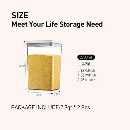 Pop-Open Airtight Flour & Sugar Containers (Set of 2)