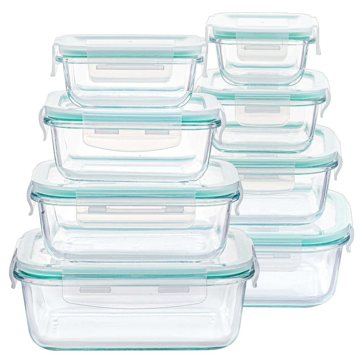 Airtight Glass Meal Prep Containers — Oven & Freezer Safe (8 Pack)