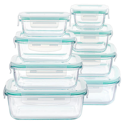 Airtight Glass Meal Prep Containers — Oven & Freezer Safe (8 Pack)