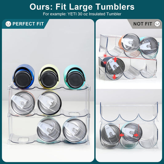 Stackable Water Bottle Organizer for Pantry & Cabinet