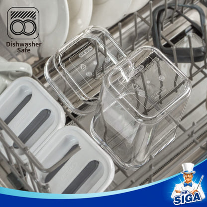 One-Touch Airtight Pantry Canisters — Set of 8